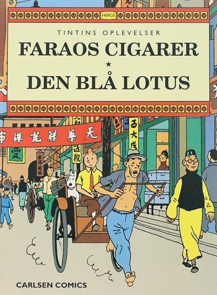 Fil:Tintin Faraos og blå lotus.jpg